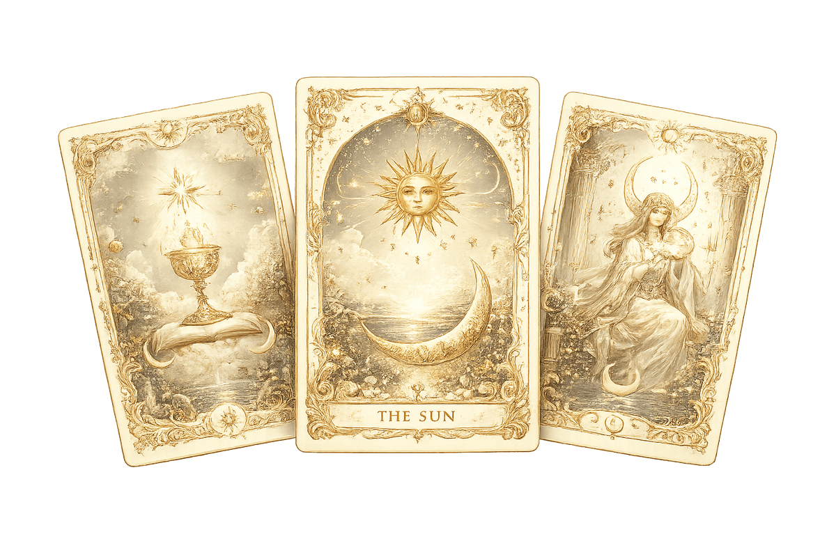 Three tarot cards spread